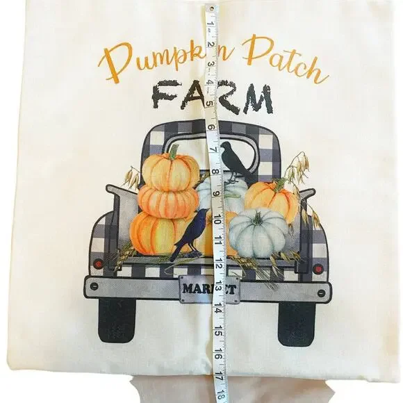 4TH EMOTION FALL DECOR PILLOW COVERS 18x18 SET OF 4 Farmhouse Sofa Couch Linen - Picture 12 of 12